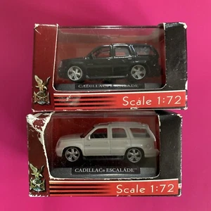 1:72 Cadillac Escalade Diecast x2 Yat Ming Black & White die cast metal b2 - Picture 1 of 6