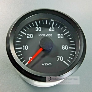VDO ELEKTRONISCHER DREHZAHLMESSER - 80mm / 7000 UPM / 12V - TACHOMETER - Bild 1 von 3