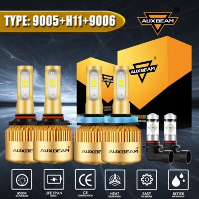 Для Mazda CX-9 2007-2012 6шт AUXBEAM LED фары + противотуманные лампы набор белый S3 - Изображение 1 из 4