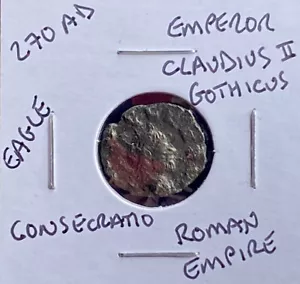 Authentic Ancient Roman Coin 270 AD Emperor Claudius II Gothicus Genuine Eagle - Picture 1 of 10