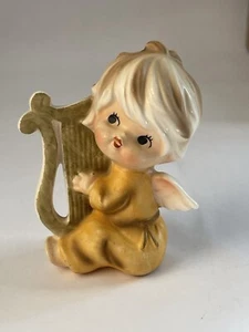 Musician Angel with Harp Figurine Vintage made in Japan - Picture 1 of 6