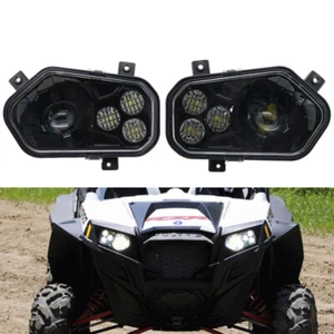 LED Headlight Conversion Replacement Headlamp for Polaris RZR 800 900 Ranger - Picture 1 of 12