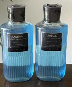 Two Men’s Bath & Body Works Ocean 3 In 1 Hair Face Body Washes - Picture 1 of 1