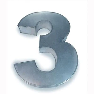 Cake Tin Baking Pan Tray Birthday Novelty Mould Bake Euros Baking Number 3 - Picture 1 of 1