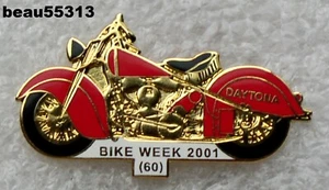 ⭐2001 DAYTONA BIKE WEEK INDIA MOTO CHALECO CHAQUETA PIN - Imagen 1 de 1