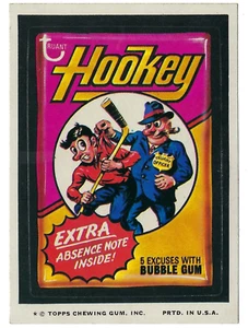 1974 Topps Wacky Packages 9th Series 9 HOOKEY (Hockey) CARDS well-centered nm- - Bild 1 von 1