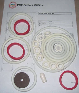 1979 Gottlieb Solar Ride Flipper Gummiring Set - Bild 1 von 1