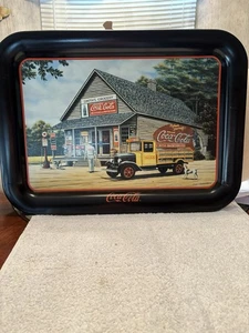 Signed Coca-Cola Serving Tray "The Pause That Refreshes" 1993 Pamela C. Renfroe - Picture 1 of 5