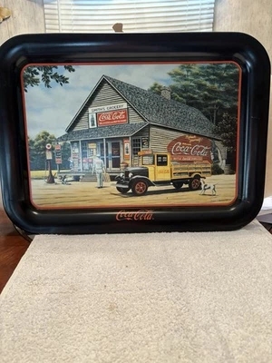 Signed Coca-Cola Serving Tray "The Pause That Refreshes" 1993 Pamela C. Renfroe - Image 1 of 4