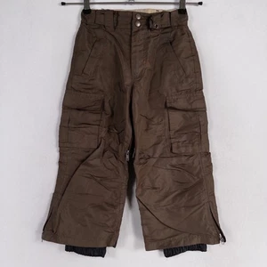 Cherokee Snow Pants Youth XS Brown Lined Adjustable Waist Gaiters Ski Snowboard - Picture 1 of 7