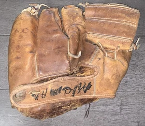 GUANTE DE BÉISBOL DE 3 DEDOS DE CUERO ANTIGUO DE LOS AÑOS 50 MÁS GRANDE JUVENIL NOKONA 3F9? - Imagen 1 de 16