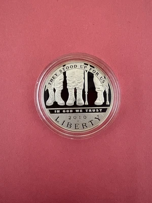 2010 American Veterans Disabled for Life Commemorative Silver Dollar Proof W/COA - Image 1 of 3