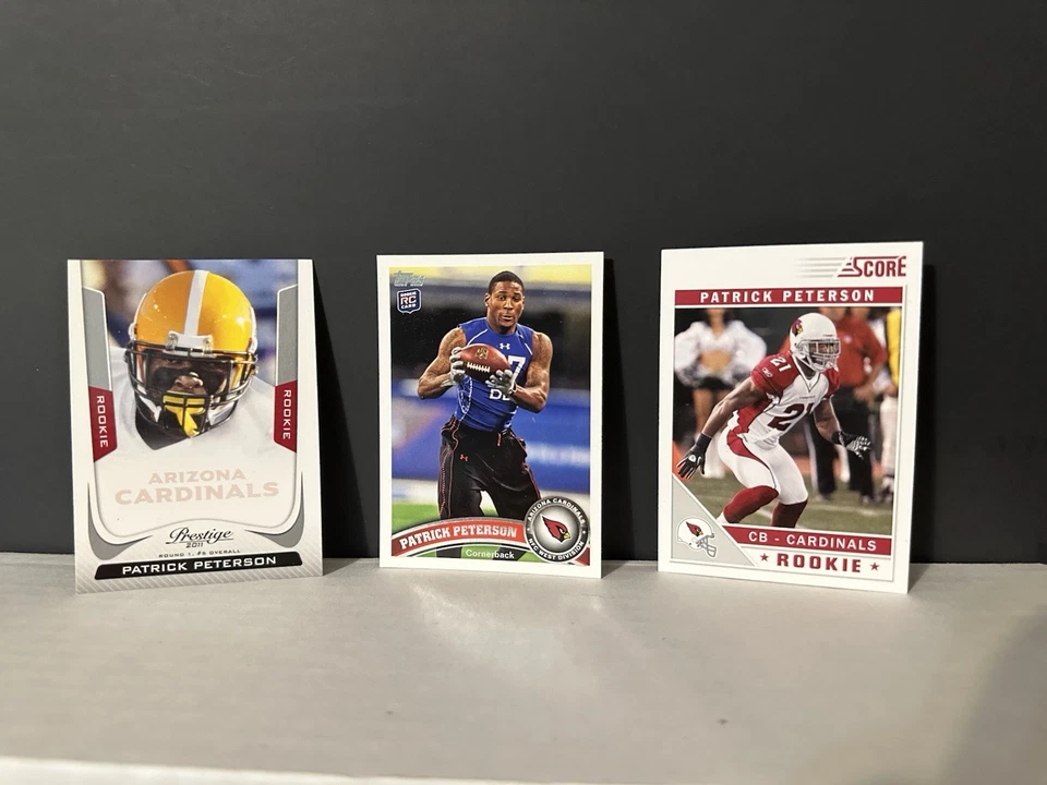 Patrick Peterson 3X LOT 2011 Topps 267 Score 371 Prestige 274 Rookies FREE SHIP - Image 1 of 1
