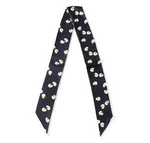 100% Mulberry silk Scarf bag scarf Head Hair Ribbon Handbag Handle wrap Tie B... - Picture 1 of 5