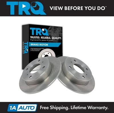 Juego de rotores de freno trasero TRQ sólido para Nissan 240SX 1989-1998 Foto 1 de 4