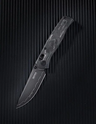 SRM Knives 255L-FB2 Folding Knife 3.25" 140Cr Steel Blade Carbon Fiber Handle - Image 1 of 4