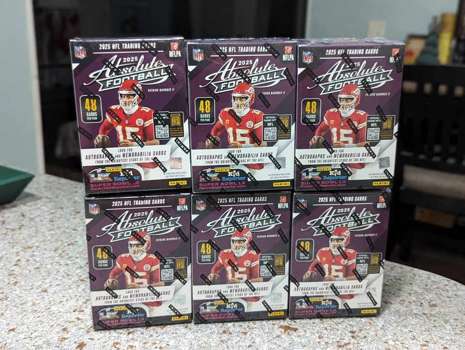 6 2025 Panini Absolute Football NFL Blaster Box Factory