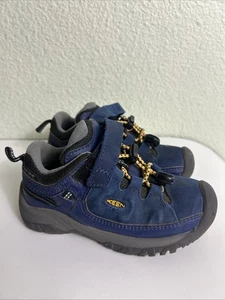 KEEN Targhee Low Youth  Blue Waterproof Hiking Shoes Size 9 - Picture 1 of 13