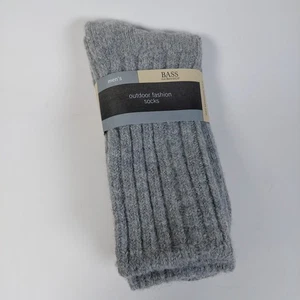 Vintage GH Bass Crew-Socken Einheitsgröße Erwachsene Herren Large Wollmischung 10-13 grau neu mit Etikett - Bild 1 von 5