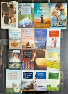 NICHOLAS SPARKS 16 BOOK LOT PAPERBACK NOVELS TPB ROMANCE FICTION FREE SHIPPING - Imagen 1 de 5