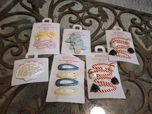 Lot Gymboree Barrettes Summer Christmas Flowers Glitter NEW - Picture 1 of 7
