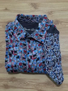 ROBERT GRAHAM ABSTRAKTES FREIZEITHEMD MIT KNOPFLEISTE FÜR HERREN GRÖSSE M FLIP-MANSCHETTEN GEBRAUCHT, IN EINWANDFREIEM ZUSTAND - Bild 1 von 8