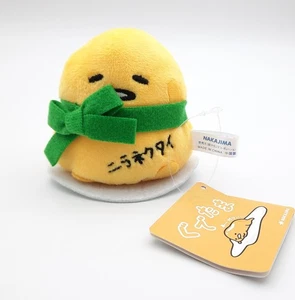 Sanrio Gudetama fiocco nastro verde peluche 4" mini mascotte giocattolo - Foto 1 di 2