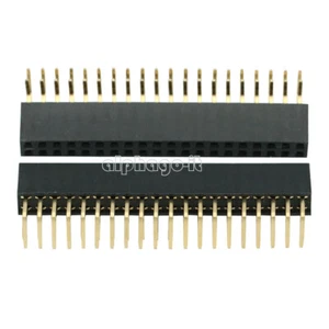 10PCS 2X20Pin 40Pin 2.54mm Double Row Female Right Angle Header Socket Pin Strip - Picture 1 of 4