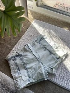 Nanette Lepore Sz 6 Denim Cotton Shorts Work Dress Cute Casual Minimal AA - Picture 1 of 6