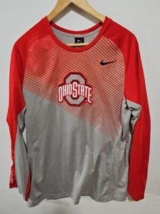 Nike Elite Dri-Fit Ohio State Buckeyes Long Sleeve T-Shirt Mens Size Large - Picture 1 of 9