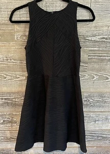 Xhilaration Black Embossed Print Fit And Flare Sleeveless Dress Sz M - Picture 1 of 6