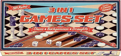 Backgammon Set Kids Family Board Games ,Snakes & Ladders, Draughts, Chess, Ludo - Image 1 of 4