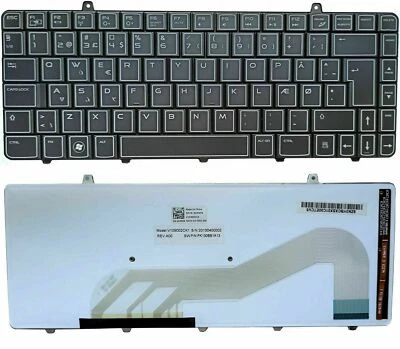 NEW Original DANISH DN dansk keyboard DELL ALIENWARE M11x R1 R2 R3 BACKLIT  - Image 1 of 3