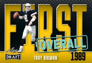 #7 TROY AIKMAN 2023 Leaf Draft Football GOLD FIRST OVERALL COWBOYS