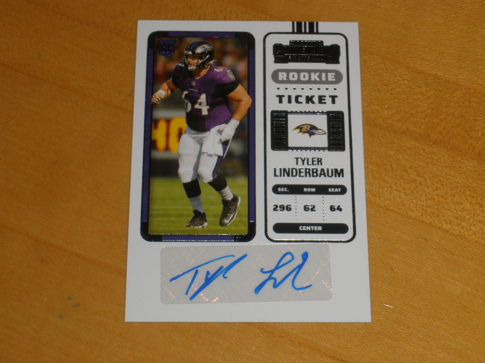 2022 Panini Contenders Rookie Ticket Autograph Auto #155 Tyler Linderbaum RC