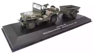 Jeep Willys MB With Trailer, Normandy 1944, 1:43 Atlas - Picture 1 of 3