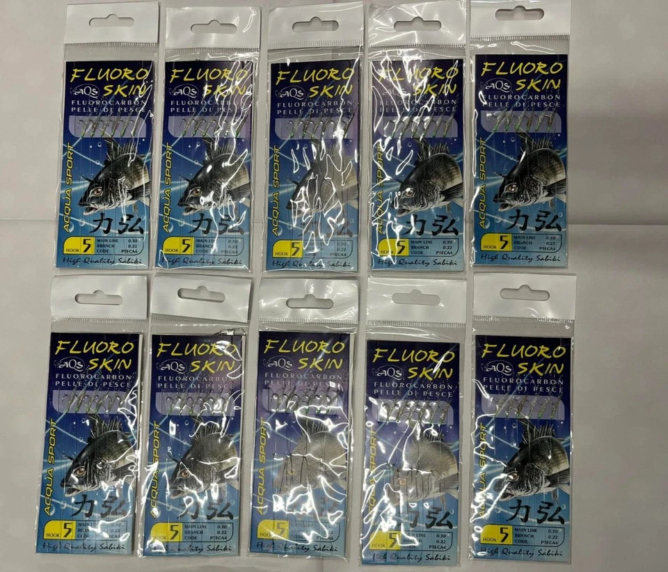 AQS ACQUA SPORT - SABIKI - FLUOROCARBON - N°5 - 10 BUSTE - Immagine 1 di 1