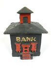 Cast Iron Coin Bank Metal Saving Safe Deposit 