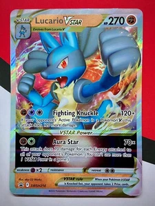 Carta JUMBO Lucario VSTAR SWSH214 Oversize Stella Nera Promo Pokémon CONFEZIONE FRESCA - Foto 1 di 3