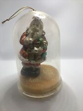 Designers Studio Hand Crafted Glass Santa Claus Ornament 6 inches In Dome Case