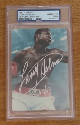 FULL SIGNATURE World Champion LARRY HOLMES signed Photograph Encapsulated PSA - Image 1 of 4