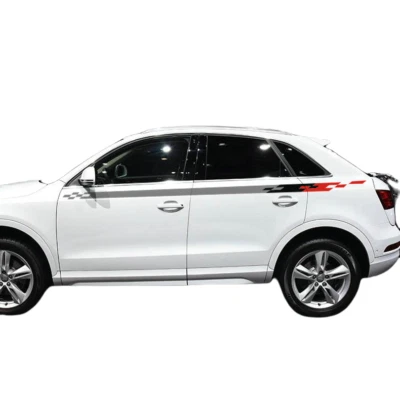 Pegatina gráfica personalizada de coche a rayas de carreras para Audi Q3 Q5 línea de cintura calcomanía vinilo Foto 1 de 4