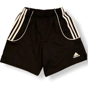 Adidas Youth Large Athletic Shorts Elastic Waist Drawstring Black Climalite - Picture 1 of 7