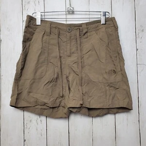 The North Face Women's Outdoor Nylon Shorts Size 2 Brown Hiking Camping Casual - Picture 1 of 9