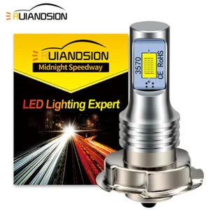 1PC 12V P26S CSP LED moto Scooter faro Lampadina frontale Lampada Bianco 1500LM - Picture 1 of 7