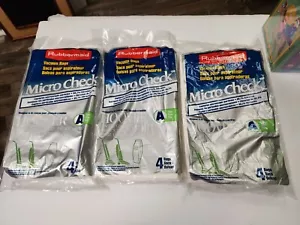 Lot of 3 Rubbermaid Vacuum Bags Type A Micro Check 4 bags per package 12 New - Picture 1 of 4