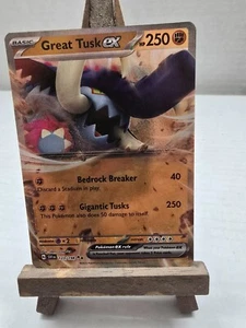 Pokémon Scarlet & Violet Great Tusk ex Ultra Rare Card 123/198 - Free Shipping - Picture 1 of 3