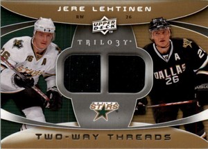 2008-09 (STARS) Upper Deck Trilogy Two-Way Threads #2WJL Jere Lehtinen Jersey