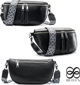 Umhängetasche Damen Echtes Leder Bauchtasche Cross Body Bag Handtasche Schulter - Bild 1 von 3