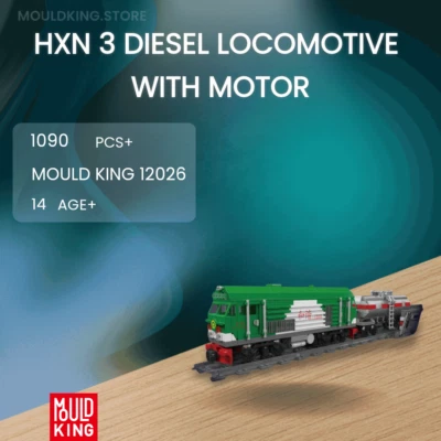 MOULD KING 12026 HXN 3 Diesel Locomotive With Motor with 1090 Pieces - Image 1 of 3